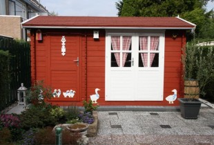 tuinhuisje rotterdam zweeds rood
