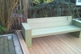 Steigerhouten bank verven
