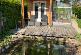 Tuinhuis kleur hout behouden