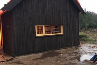 Schuur verven zwartbruin ral 8022
